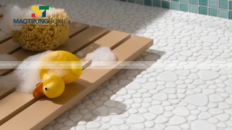 Khái niệm gạch giả sỏi lát nền