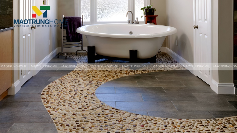 Mẫu gạch sỏi lát nền nhà tắm đẹp theo xu hướng (Mẫu 13)