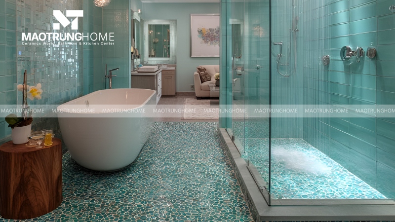 Mẫu gạch sỏi lát nền nhà tắm đẹp theo xu hướng (Mẫu 16)