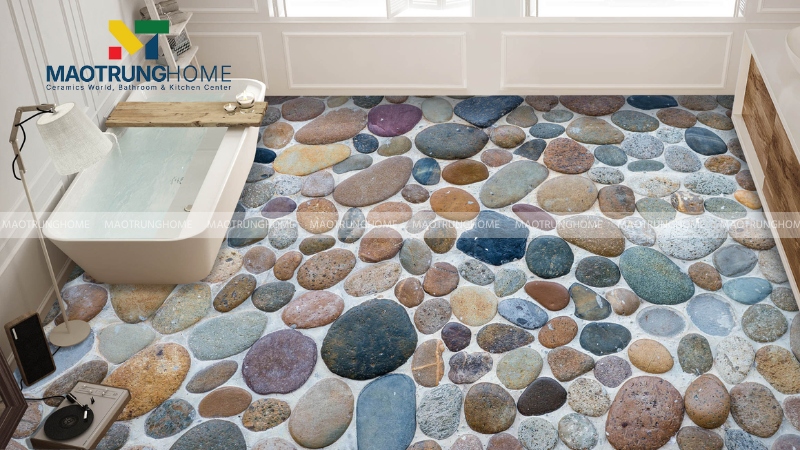 Mẫu gạch sỏi lát nền nhà tắm đẹp theo xu hướng (Mẫu 19)