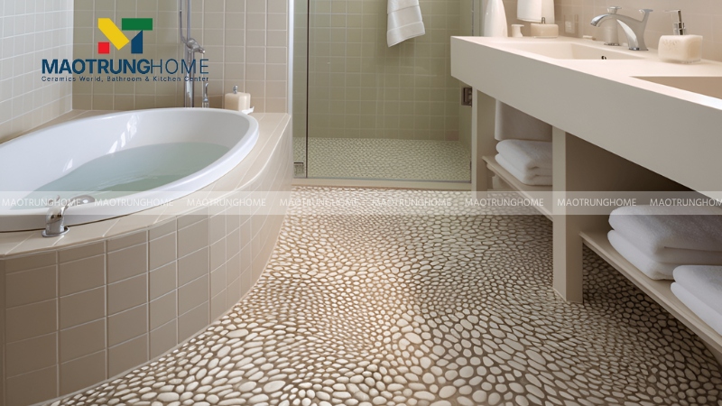 Mẫu gạch sỏi lát nền nhà tắm đẹp theo xu hướng (Mẫu 20)