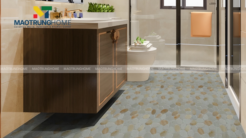 Mẫu gạch sỏi lát nền nhà tắm đẹp theo xu hướng (Mẫu 8)