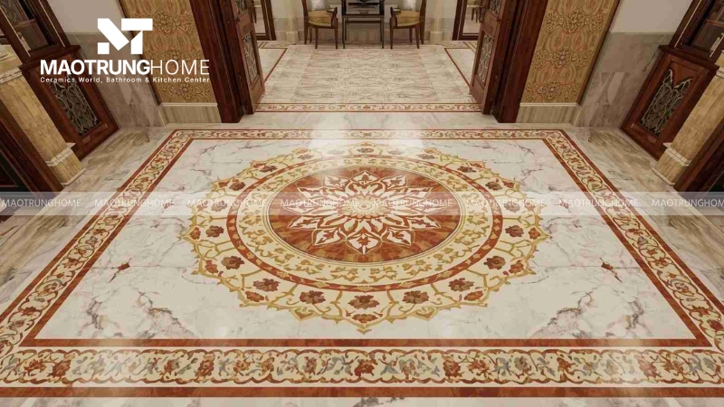 Gạch viền hoa văn cổ điển và Indochine (Mẫu 5)