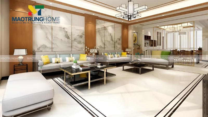 Chọn gạch viền lát nền cho phòng khách và tiền sảnh