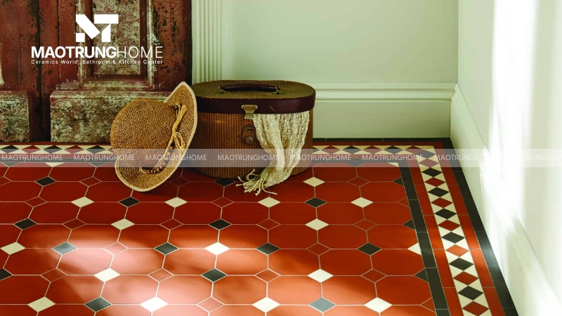 Gạch viền họa tiết hình học và đối xứng (Mẫu 1)