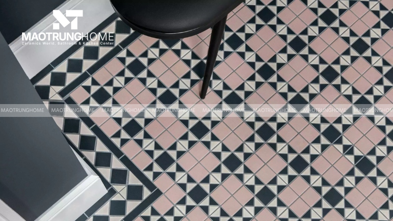 Gạch viền họa tiết hình học và đối xứng (Mẫu 3)