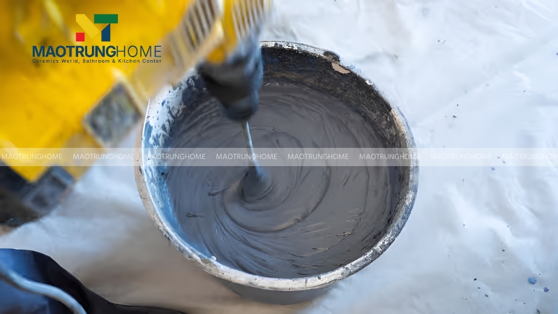 Pha keo theo tỷ lệ 3 phần keo và 1 phần nước