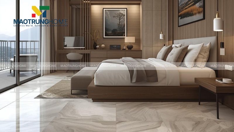 Mẫu gạch vàng kem và be vân mây ấm cúng (Mẫu 1)