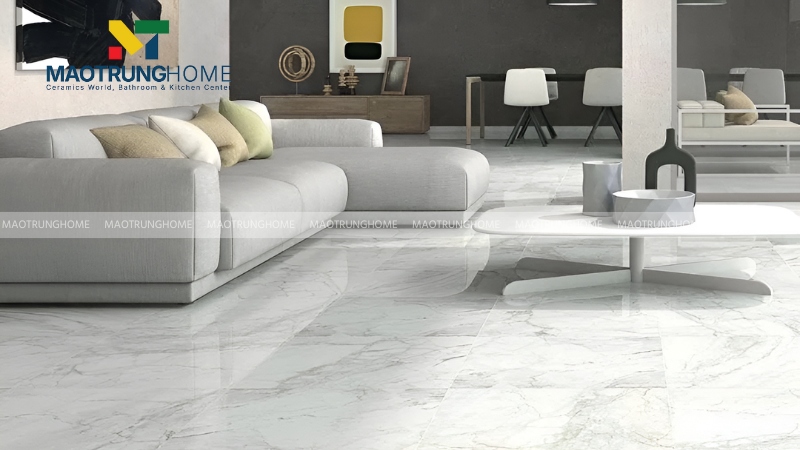 Mẫu gạch trắng vân mây tinh khôi (Mẫu 1)