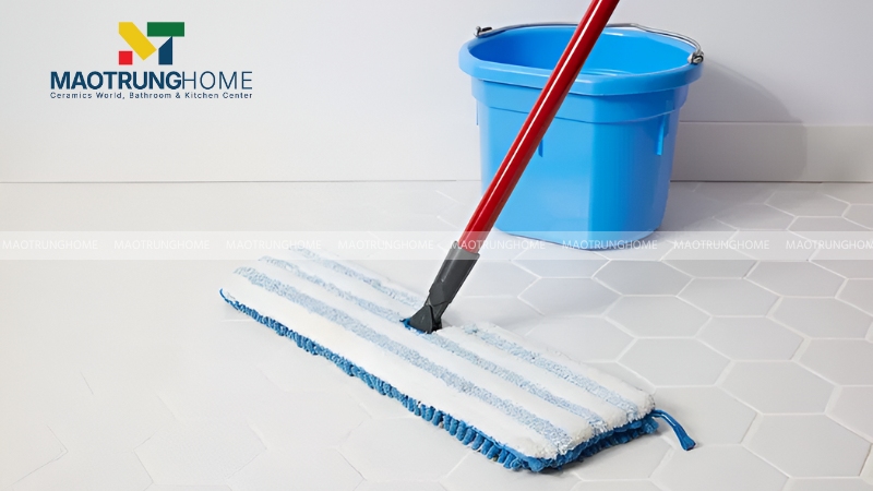 Cách vệ sinh và bảo quản sàn gạch lát nền màu lông chuột