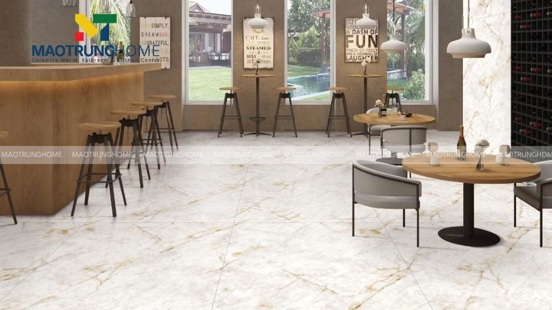 Mẫu gạch trắng sữa vân đá marble (Mẫu 4)