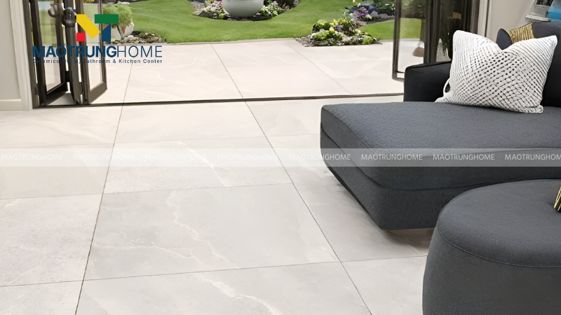 Mẫu gạch trắng sữa men mờ matt (Mẫu 4)