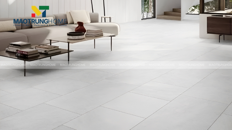 Mẫu gạch trắng sữa trơn tối giản (Mẫu 5)