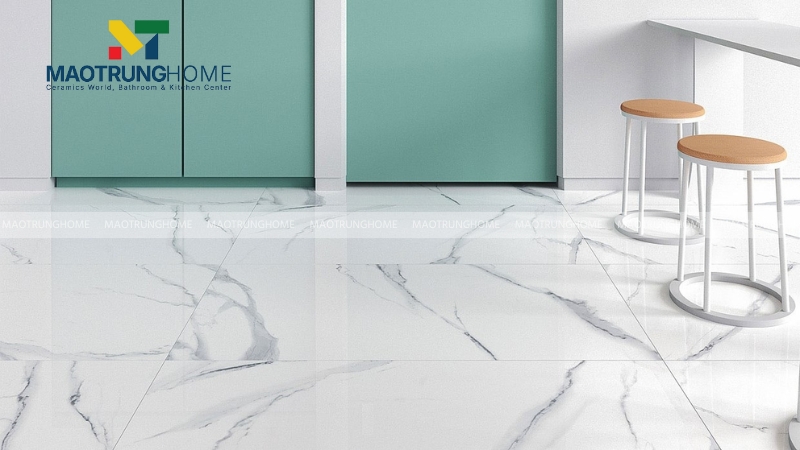 Mẫu gạch trắng sữa vân đá marble (Mẫu 3)