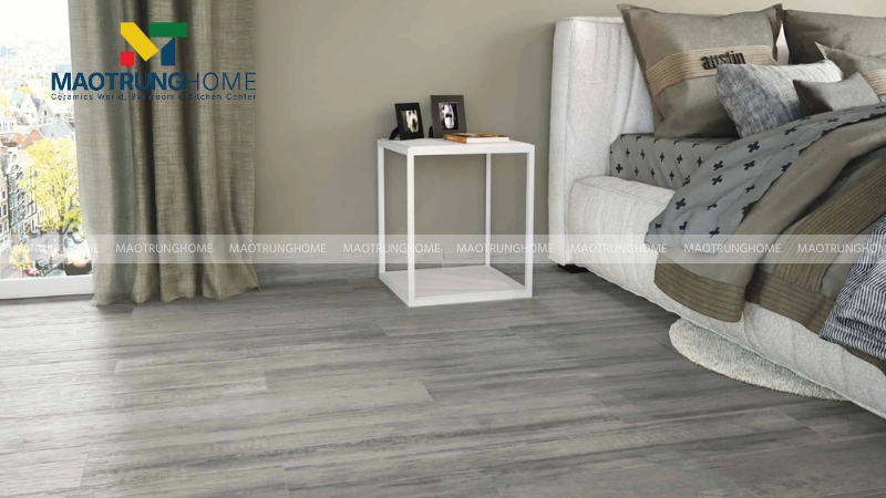 Chọn gạch xám vân gỗ cho phòng ngủ