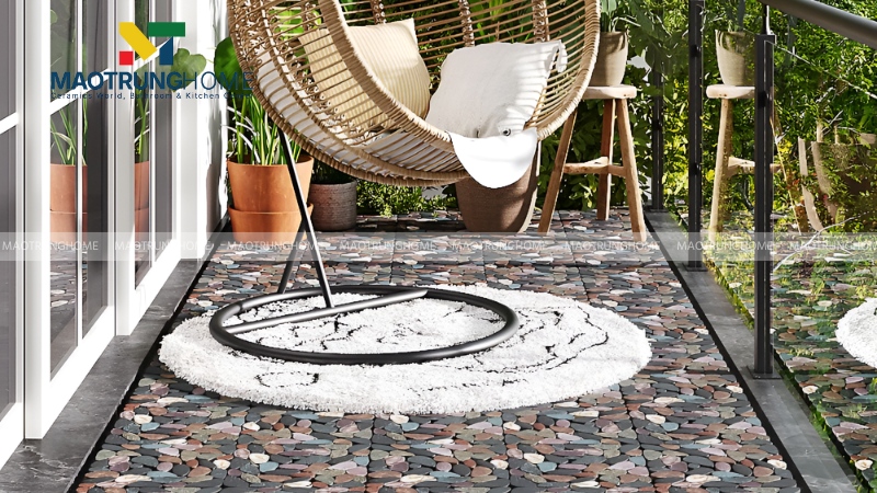 Mẫu gạch giả sỏi và giả đá 3D (Mẫu 1)