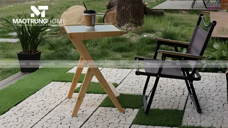 Mẫu gạch giả sỏi và giả đá 3D (Mẫu 4)