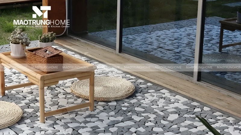 Mẫu gạch giả sỏi và giả đá 3D (Mẫu 5)