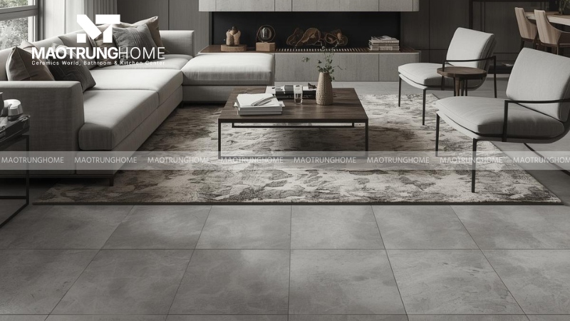 Gạch 70x70 vân xi măng phong cách hiện đại (Mẫu 4)