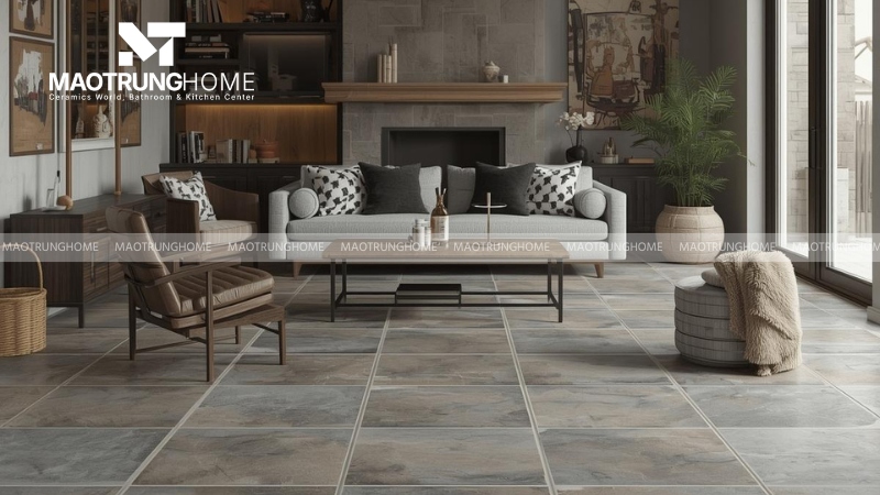 Gạch 70x70 giả đá tự nhiên mộc mạc (Mẫu 4)