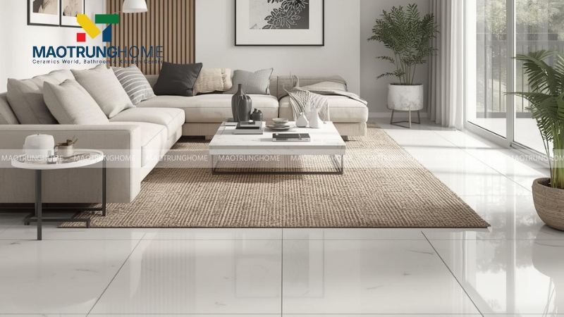 Gạch 70x70 đơn sắc tối giản (Mẫu 4)