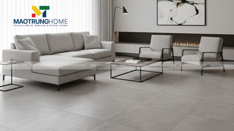 Gạch 70x70 vân xi măng phong cách hiện đại (Mẫu 1)