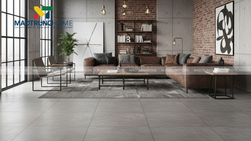 Gạch 70x70 vân xi măng phong cách hiện đại (Mẫu 2)