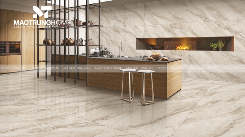 Gạch lát nền Ấn Độ 60x120 hiện đại cho không gian mở (Mẫu 5)