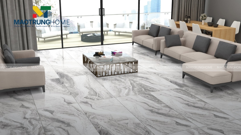 Gạch lát nền Ấn Độ 60x120 hiện đại cho không gian mở (Mẫu 1)