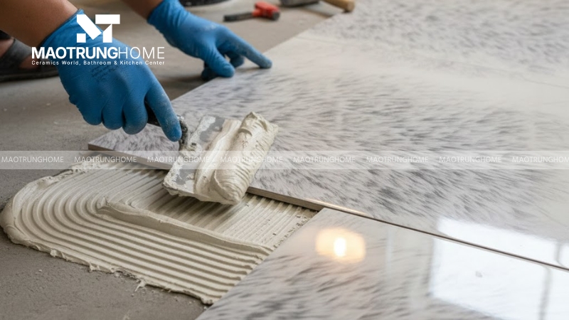 Hướng dẫn thi công và bảo quản sàn gạch lát nền lông thú