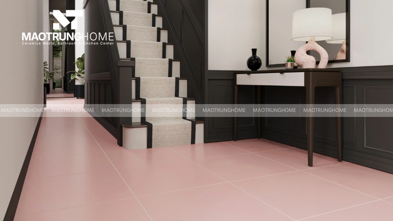 Sức hút của gạch lát nền màu hồng trong kiến trúc hiện đại