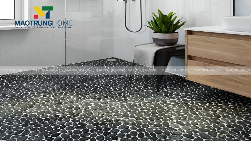 Gạch giả sỏi nhám 3D cho nhà tắm (Mẫu 1)