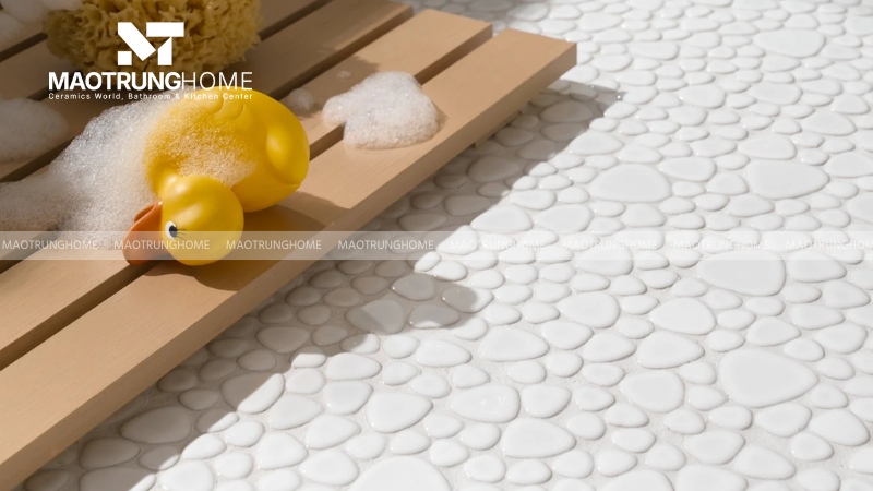 Gạch giả sỏi nhám 3D cho nhà tắm (Mẫu 2)