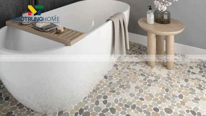 Gạch giả sỏi nhám 3D cho nhà tắm (Mẫu 4)
