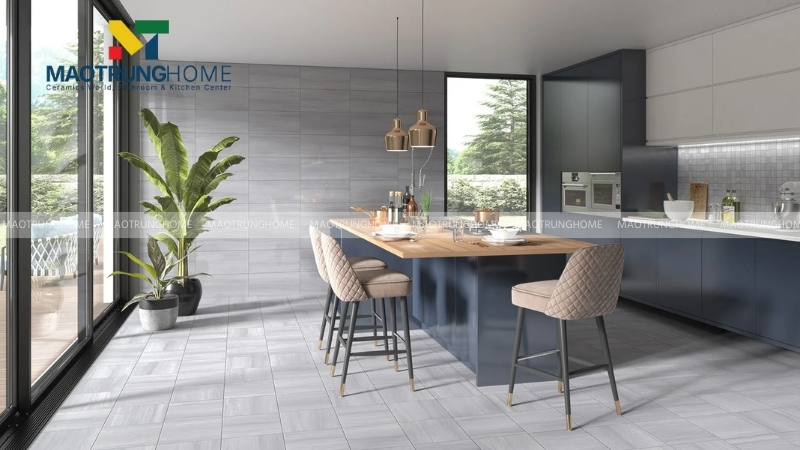 Gạch nhám cho khu vực nhà bếp và phòng ăn