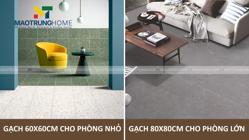 Chọn kích thước gạch phù hợp cho từng diện tích