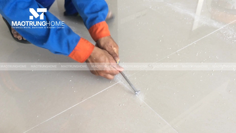 Kích thước ron cho gạch lát nền khổ lớn
