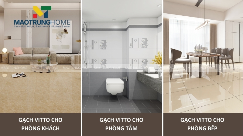 Lựa chọn gạch Vitto theo công năng khu vực