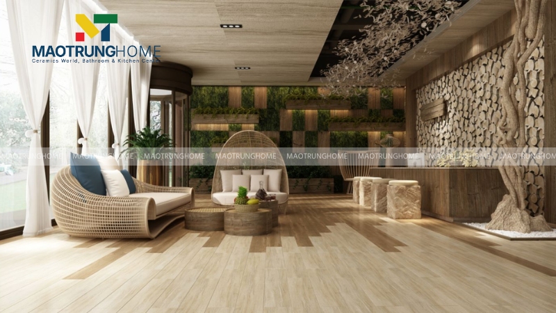 Gạch giả gỗ Vitto cho phòng ngủ