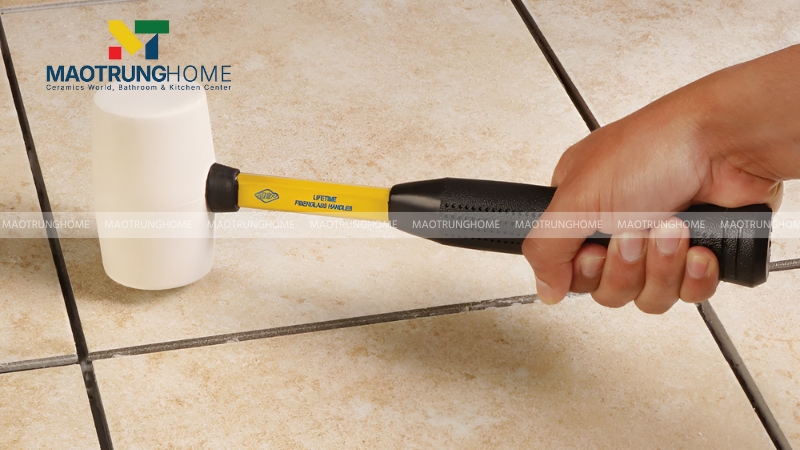 Cách xử lý trong trường hợp gạch bị ộp nhẹ và chưa bong vỡ