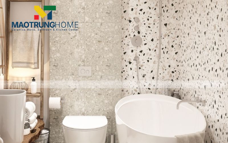 Những mảnh ghép đá màu sắc tạo nên tác phẩm nghệ thuật dưới sàn nhà