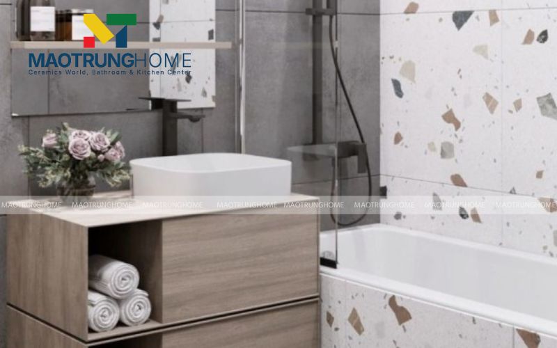 Gạch Terrazzo hạt đá lớn tạo điểm nhấn phá cách cho không gian hiện đại