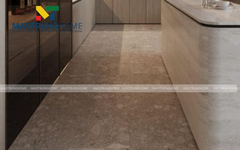 Xu hướng sử dụng gạch Terrazzo hạt lớn cho mặt bàn và sàn phòng khách