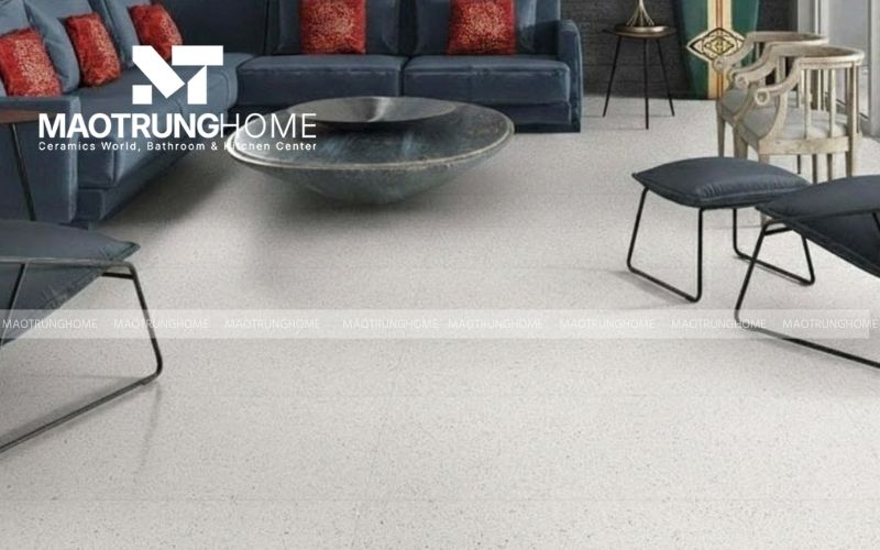 Gạch Terrazzo hạt nhí mang lại vẻ đẹp tinh tế và mịn màng cho sàn nhà