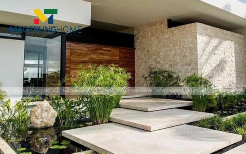 Phong cách tối giản hiện đại với gạch lát tam cấp mờ