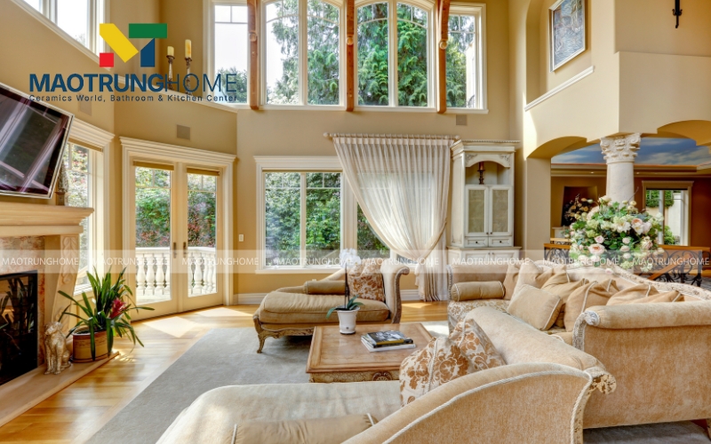 Sắc vàng cát nhẹ nhàng tạo cảm giác thư thái tại Mao Trung Home