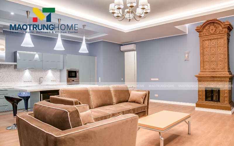 Lựa chọn gạch porcelain vàng kem cho phong cách kiến trúc tân cổ điển