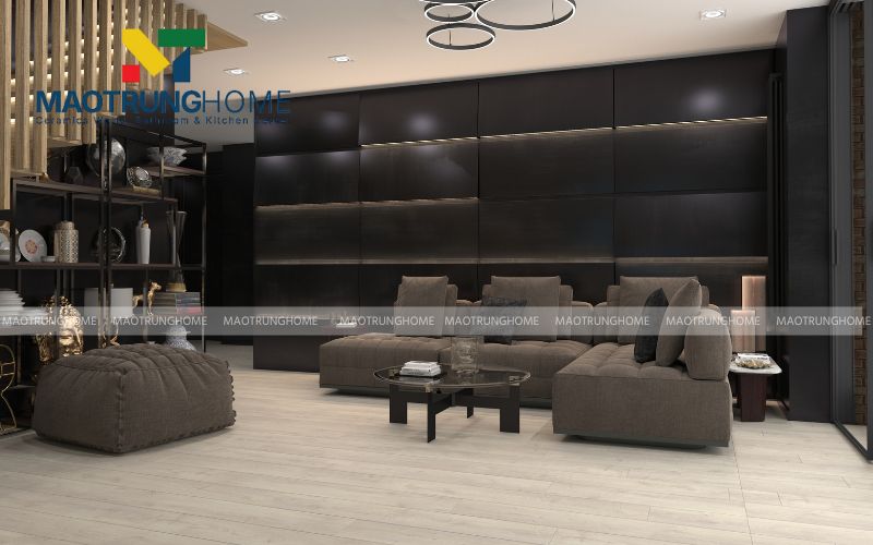 Gạch vân gỗ xám khói mang lại vẻ đẹp phong trần và mộc mạc