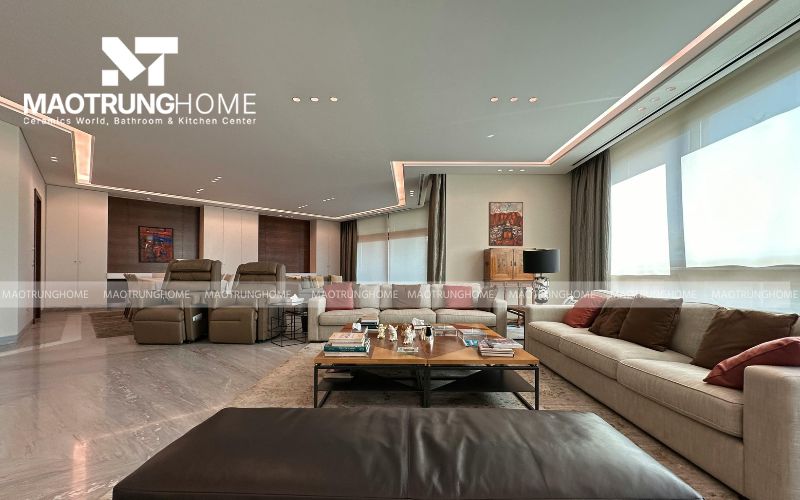 Tận hưởng sự xa hoa với sàn gạch bóng kiếng chống mài mòn cao