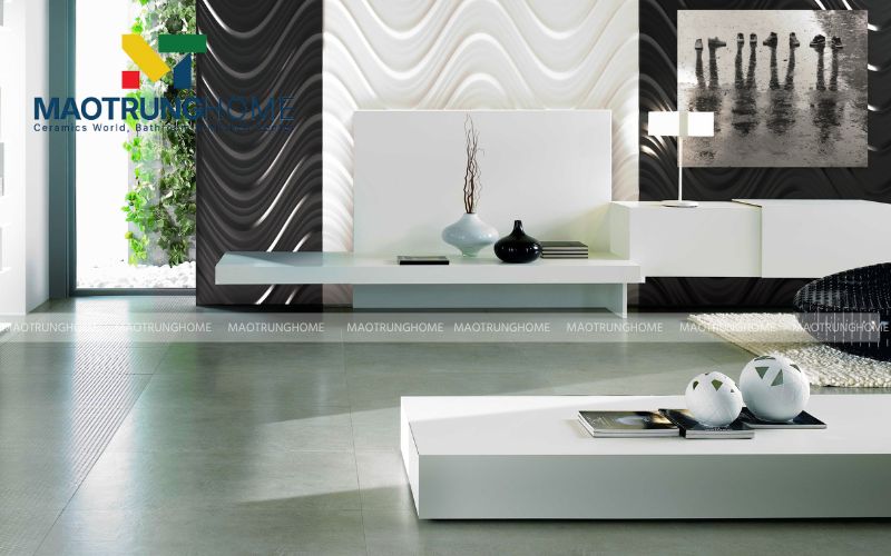 Sự tĩnh lặng từ mẫu gạch xám bê tông bề mặt Satin mịn màng